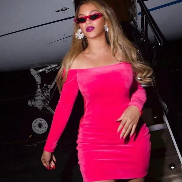 ADIDAS x IVY PARK Pink Velour Dress 'Heart Drop' - Picture 2 of 10